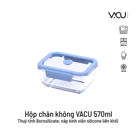 Bộ hộp thuỷ tinh chân không VACU 6 món có bơm