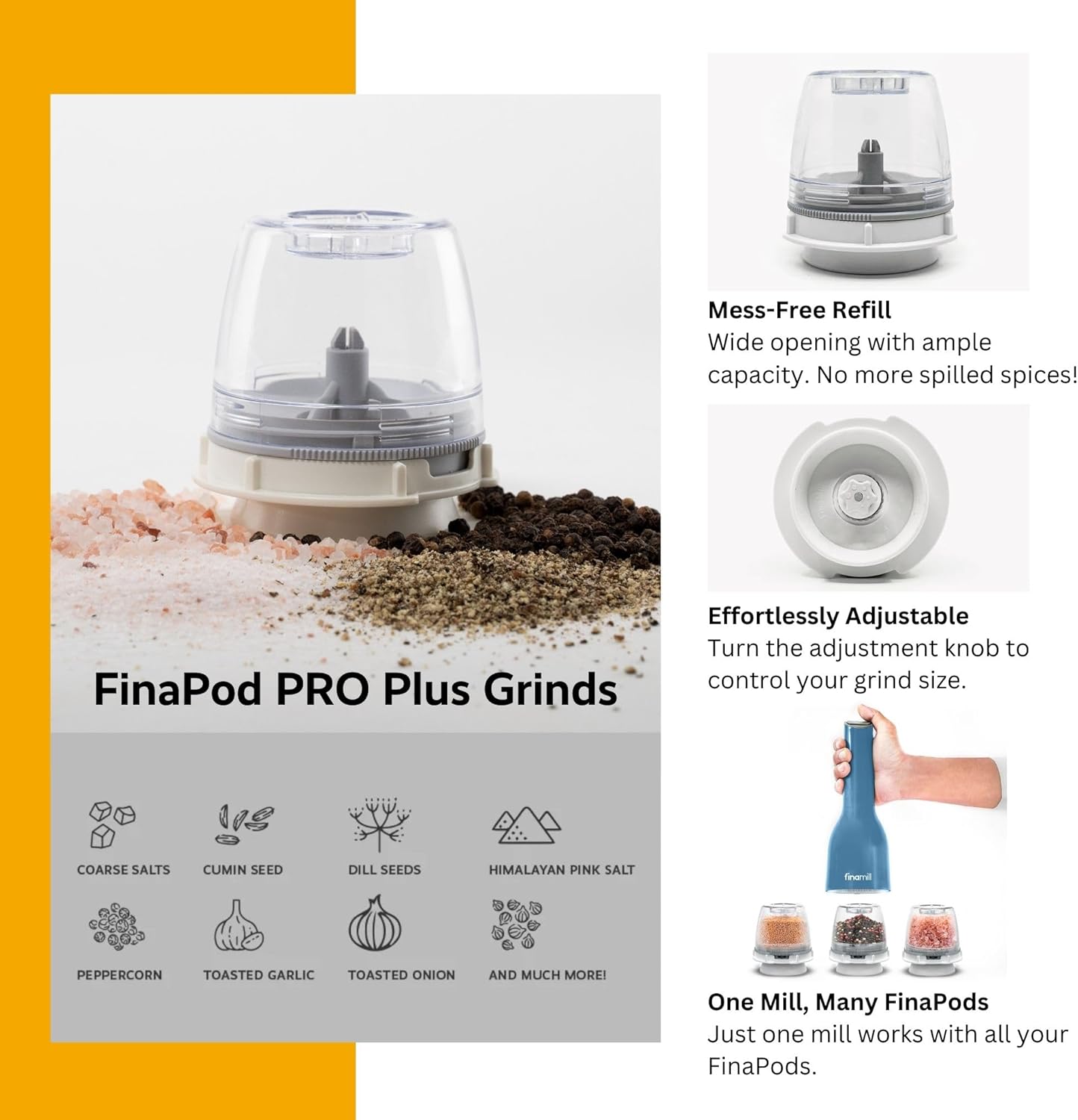 Phụ kiện cối xay gia vị Finapod MAX (Dùng cho máy xay Finamill)