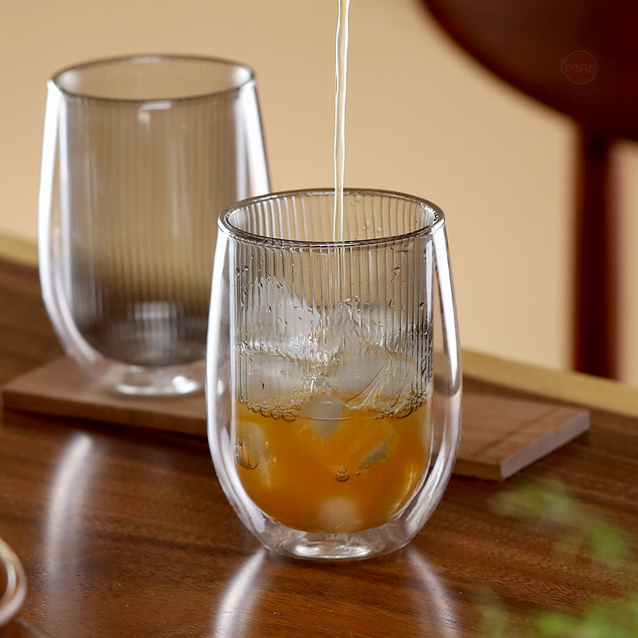 Bộ đôi cốc 2 thành NAO thuỷ tinh Hight Borosilicate