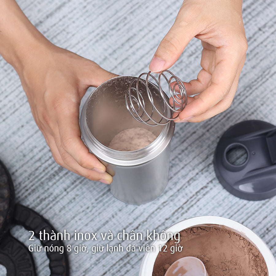 Cốc lắc thể thao inox giữ nhiệt