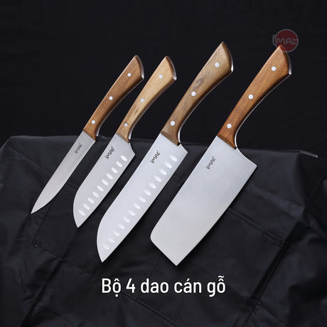 Bộ dao cán gỗ, cán thép iMat