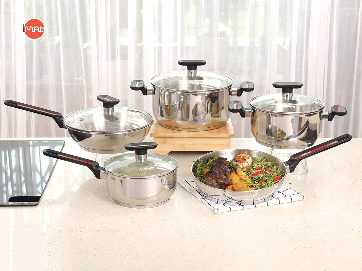 Bộ 5 nồi chảo iNox không chống dính ( đã bao gồm 35k ship)