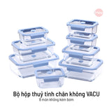 Bộ hộp thuỷ tinh chân không VACU 8 món không kèm bơm
