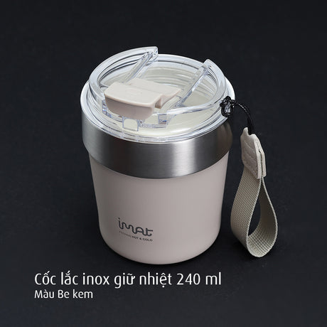 Cốc lắc inox giữ nhiệt 240ml