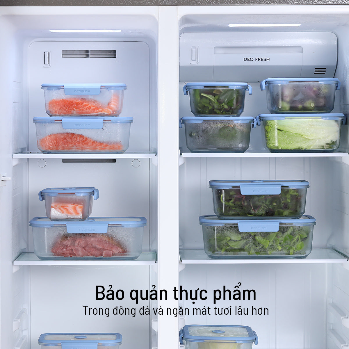 Bộ hộp thuỷ tinh chân không VACU 8 món không kèm bơm