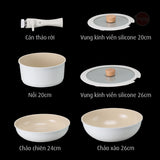 Bộ 3 nồi chảo cán rời Neoflam ( Đã bao gồm phí ship)