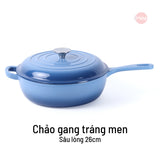 Chảo gang tráng men sâu lòng 26cm