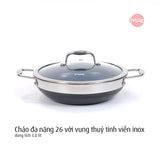 Bộ 5 nồi chảo iMat Hybrid lòng xanh