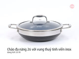 Bộ 5 nồi chảo iMat Hybrid lòng xanh