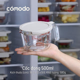 Bộ 14 hộp thuỷ tinh Comodo chịu nhiệt nắp kính