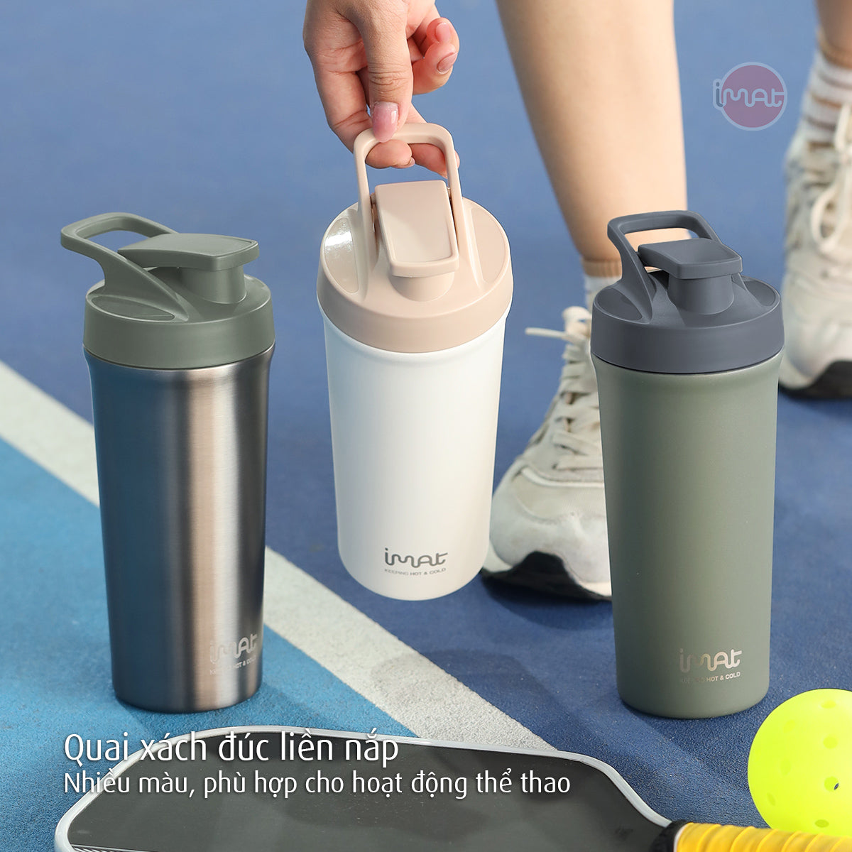 Cốc lắc thể thao inox giữ nhiệt