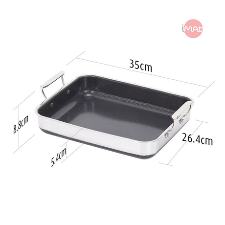 Chảo vuông đa năng 24 hai tay cầm iMat Hybrid