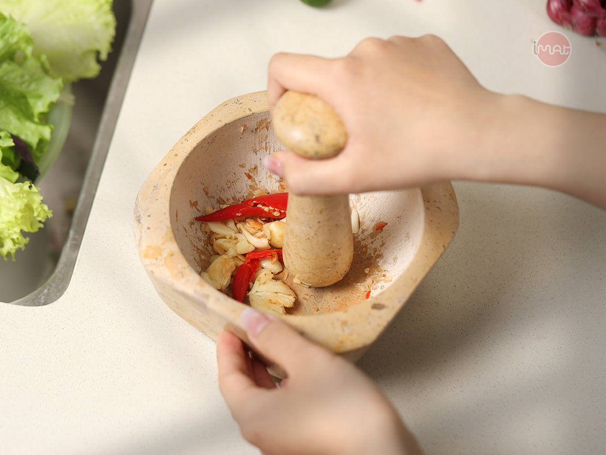 Cối và chày đá Cẩm thạch iMat