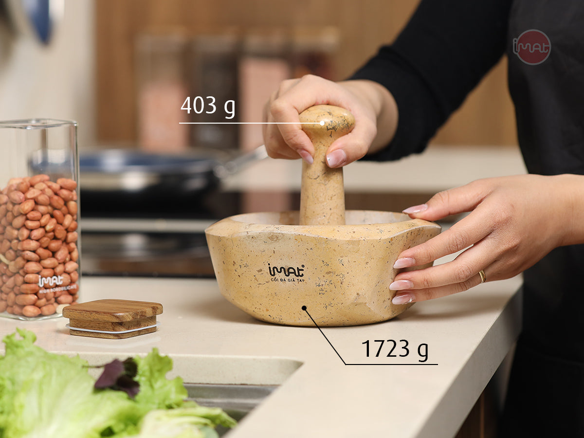 Cối và chày đá Cẩm thạch iMat