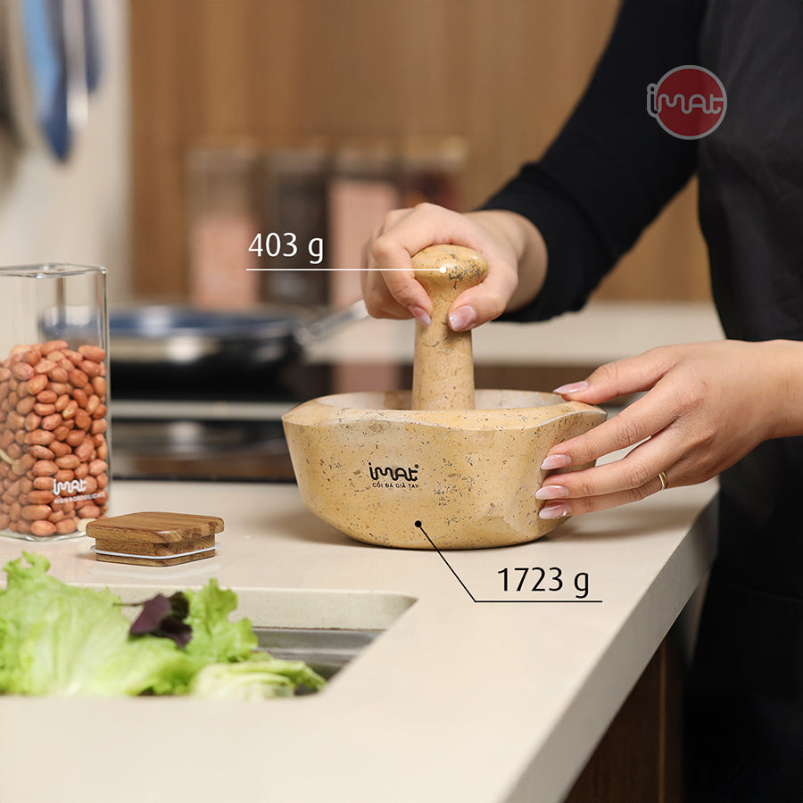 Cối và chày đá Cẩm thạch iMat