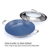 Chảo Paella 32 iMat Hybrid, lòng xanh