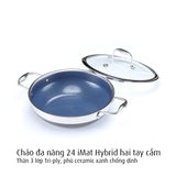 Chảo đa năng iMat Hybrid lòng xanh