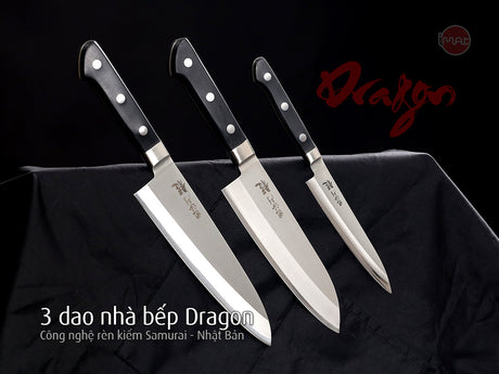 Combo 3 dao nhà bếp cao cấp Nhật Bản | DRAGON