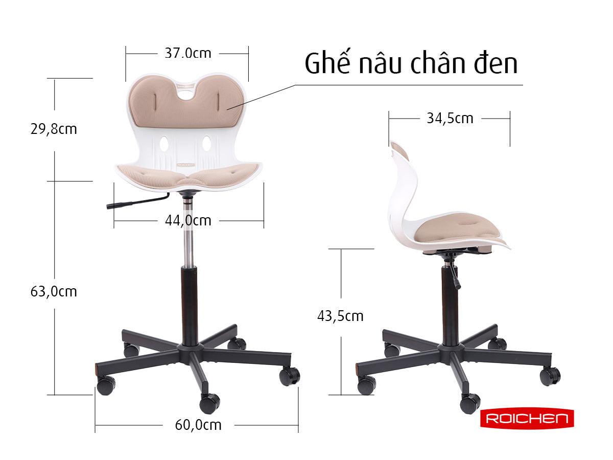 Ghế chỉnh dáng ngồi đúng WOW chân xoay Roichen