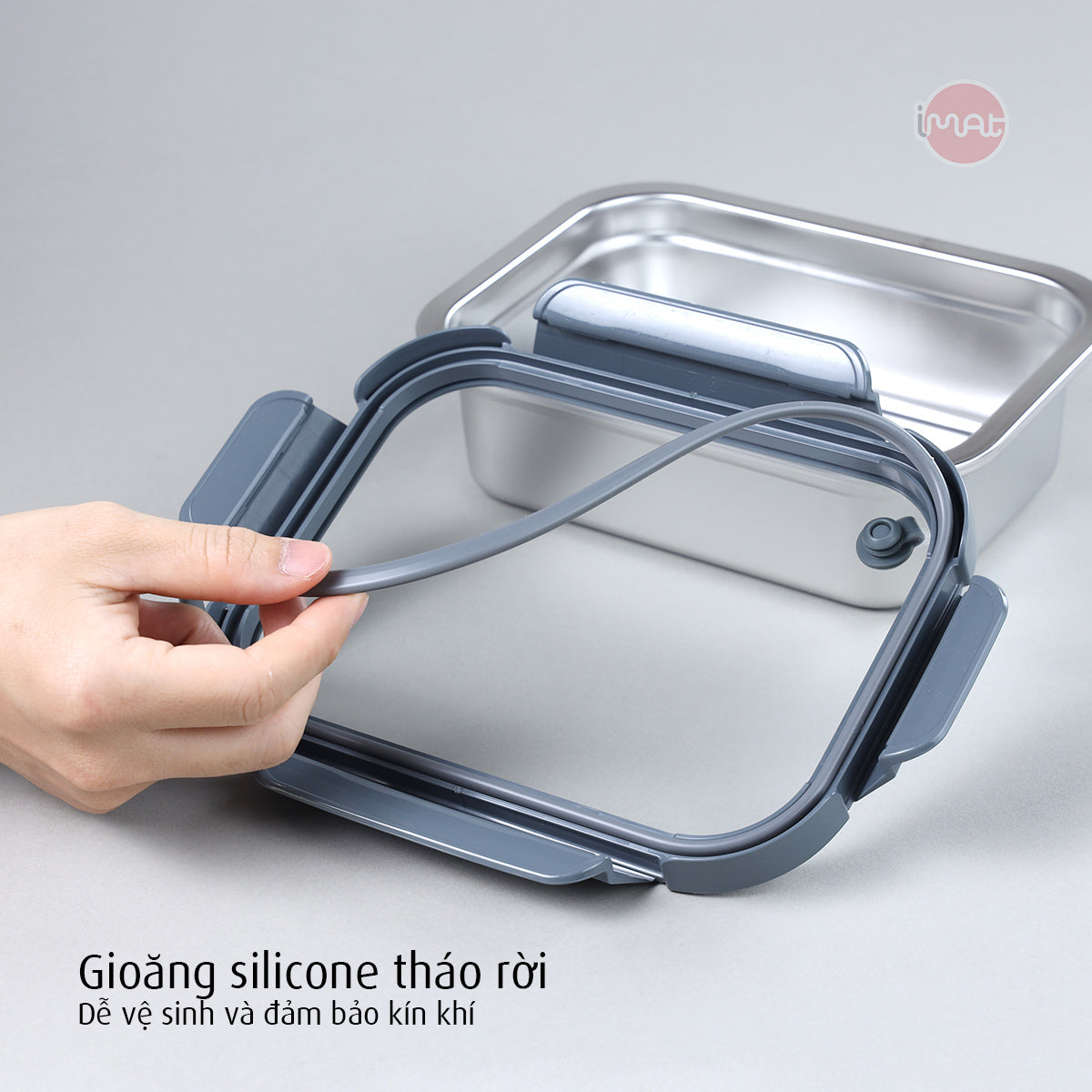 Hộp inox dùng vi sóng, nắp thuỷ tinh chịu nhiệt