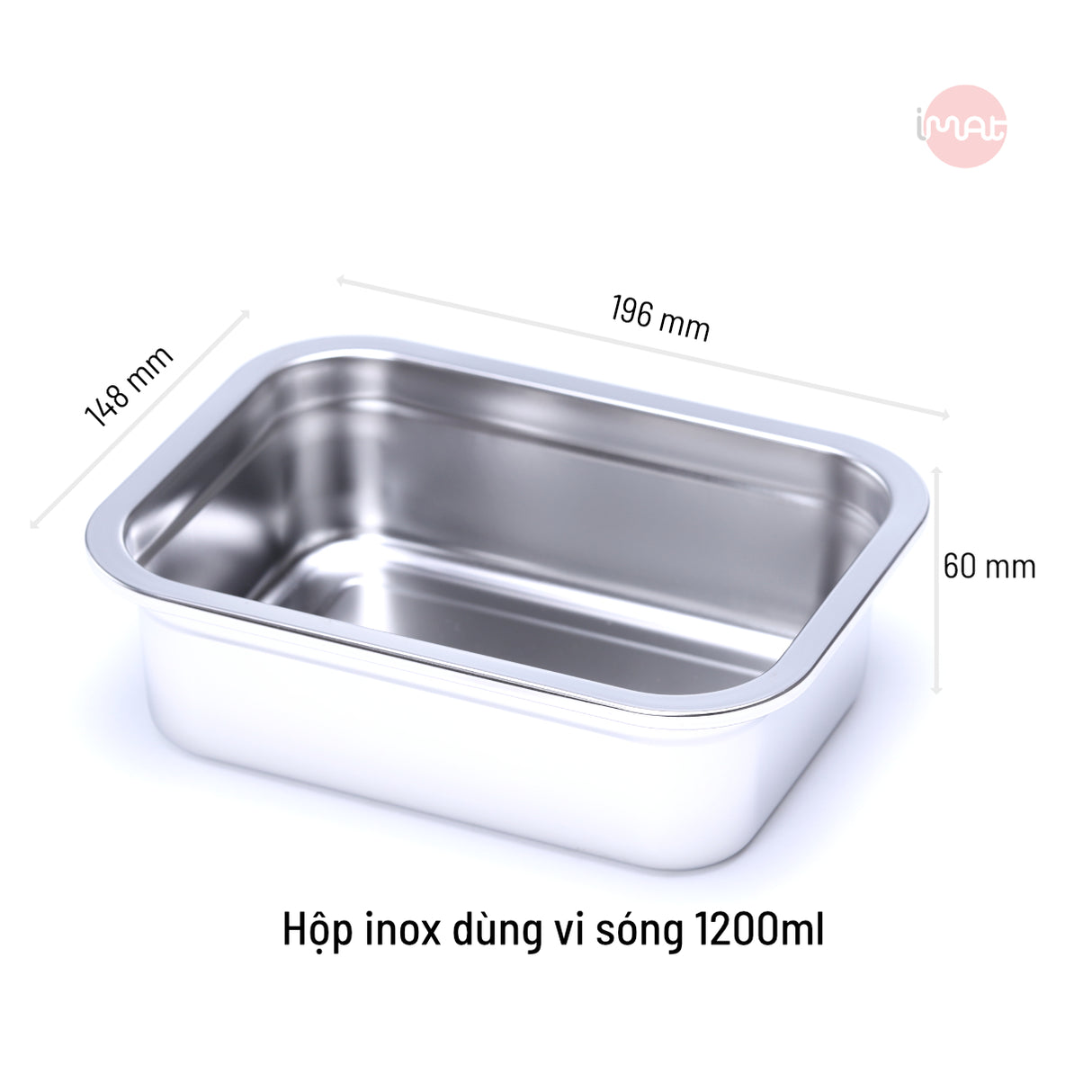Hộp inox dùng vi sóng, nắp thuỷ tinh các cỡ : 600ml, 800ml, 1L, 1,2L, 1,6L và 2L