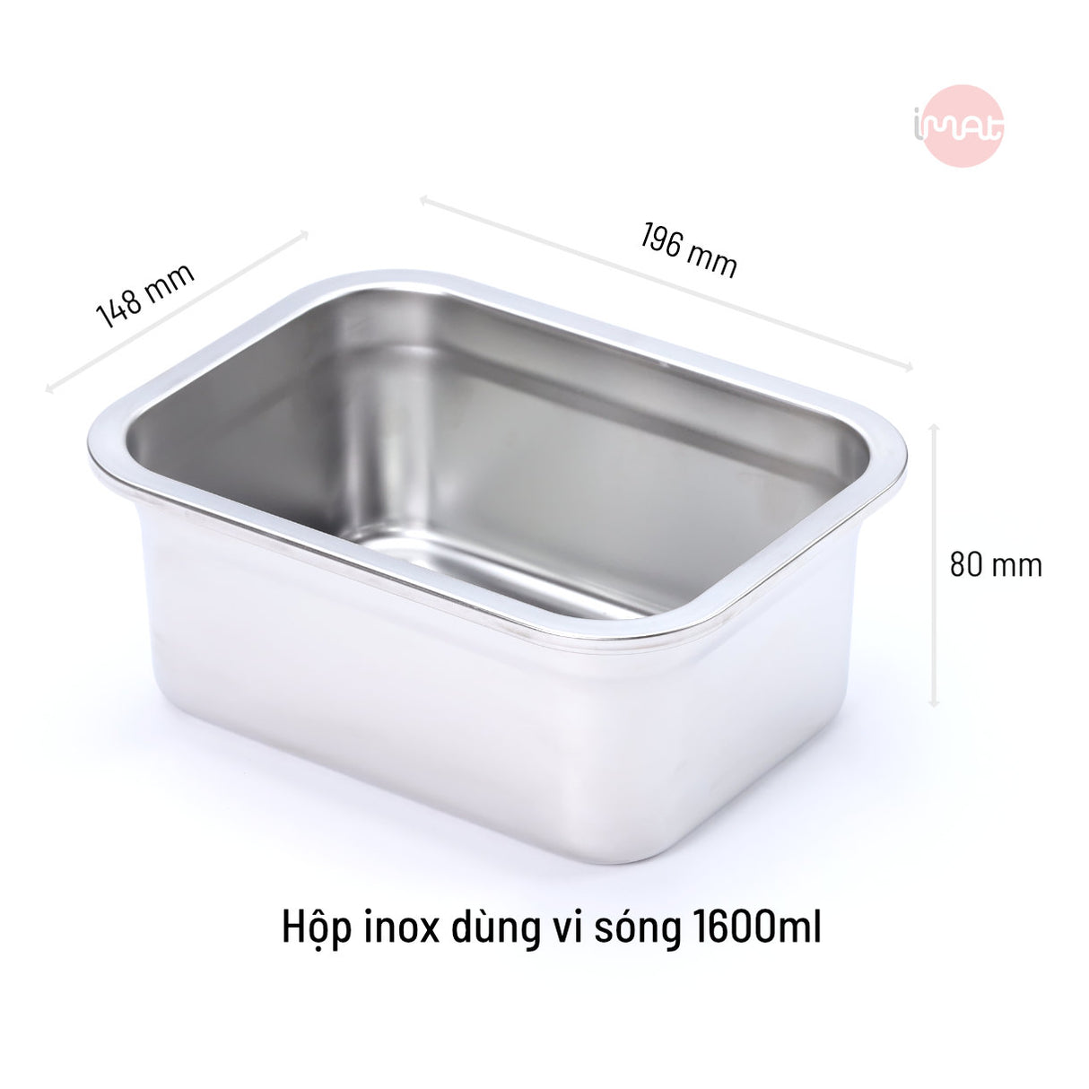 Hộp inox dùng vi sóng, nắp thuỷ tinh các cỡ : 600ml, 800ml, 1L, 1,2L, 1,6L và 2L