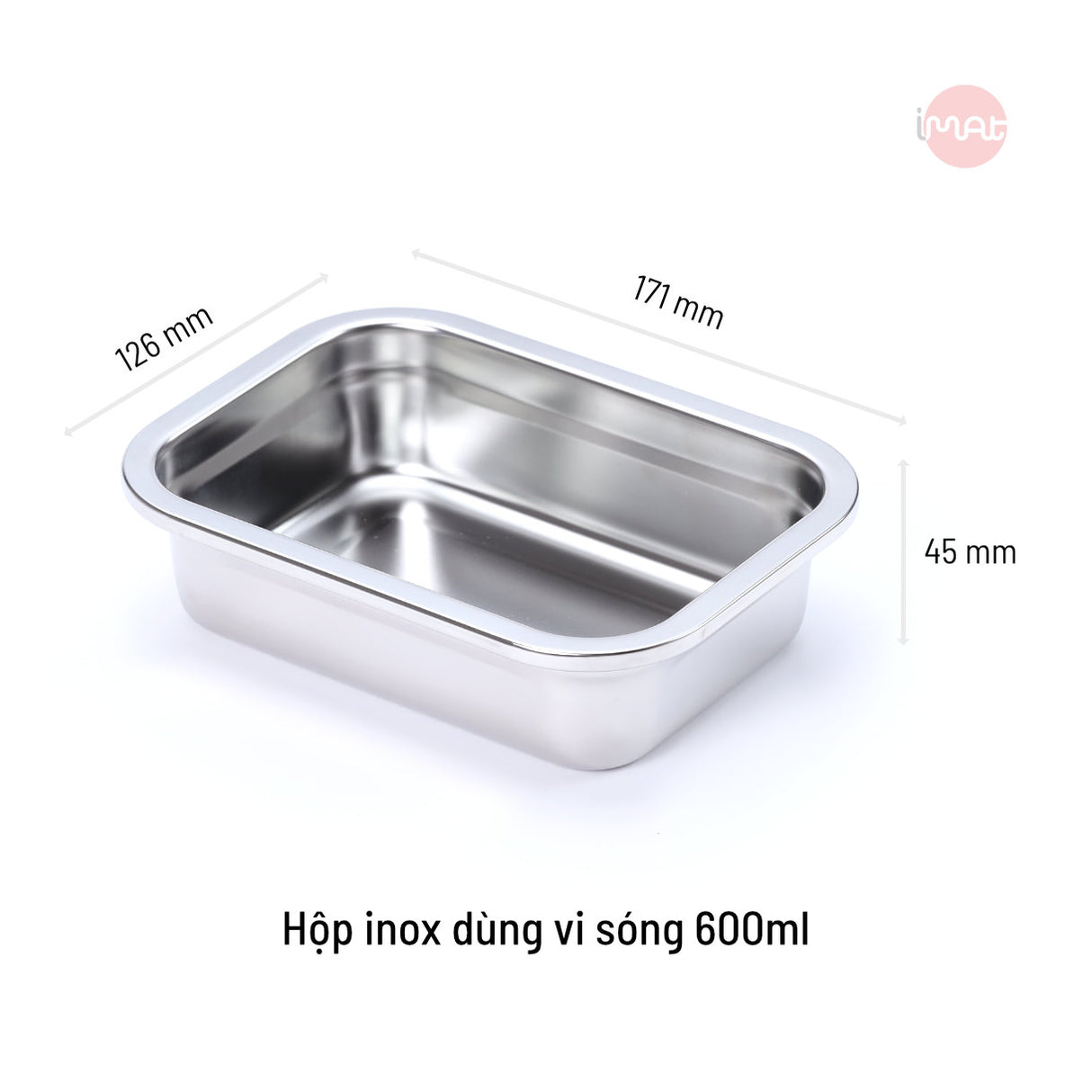 Hộp inox dùng vi sóng, nắp thuỷ tinh các cỡ : 600ml, 800ml, 1L, 1,2L, 1,6L và 2L