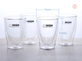 Bộ 4 cốc 2 thành thuỷ tinh Borosilicate 250ml