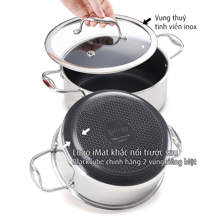 Bộ nồi iMat Hybrid kèm xửng