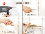 Kệ lắp ráp DIY 4 tầng mâm sắt