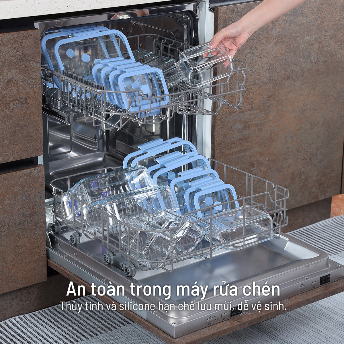 Hộp thuỷ tinh chân không VACU - Neoflam, Hàn Quốc: 570Ml, 950Ml,1.5L, 2.3L