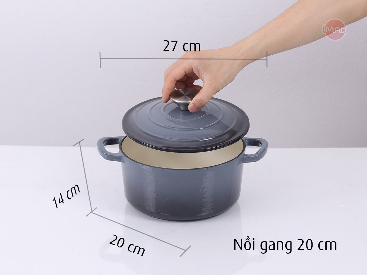 Nồi gang tráng men 20cm-22cm