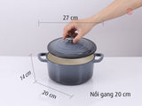 Nồi gang tráng men 20cm-22cm