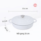 Nồi gang tráng men 28cm