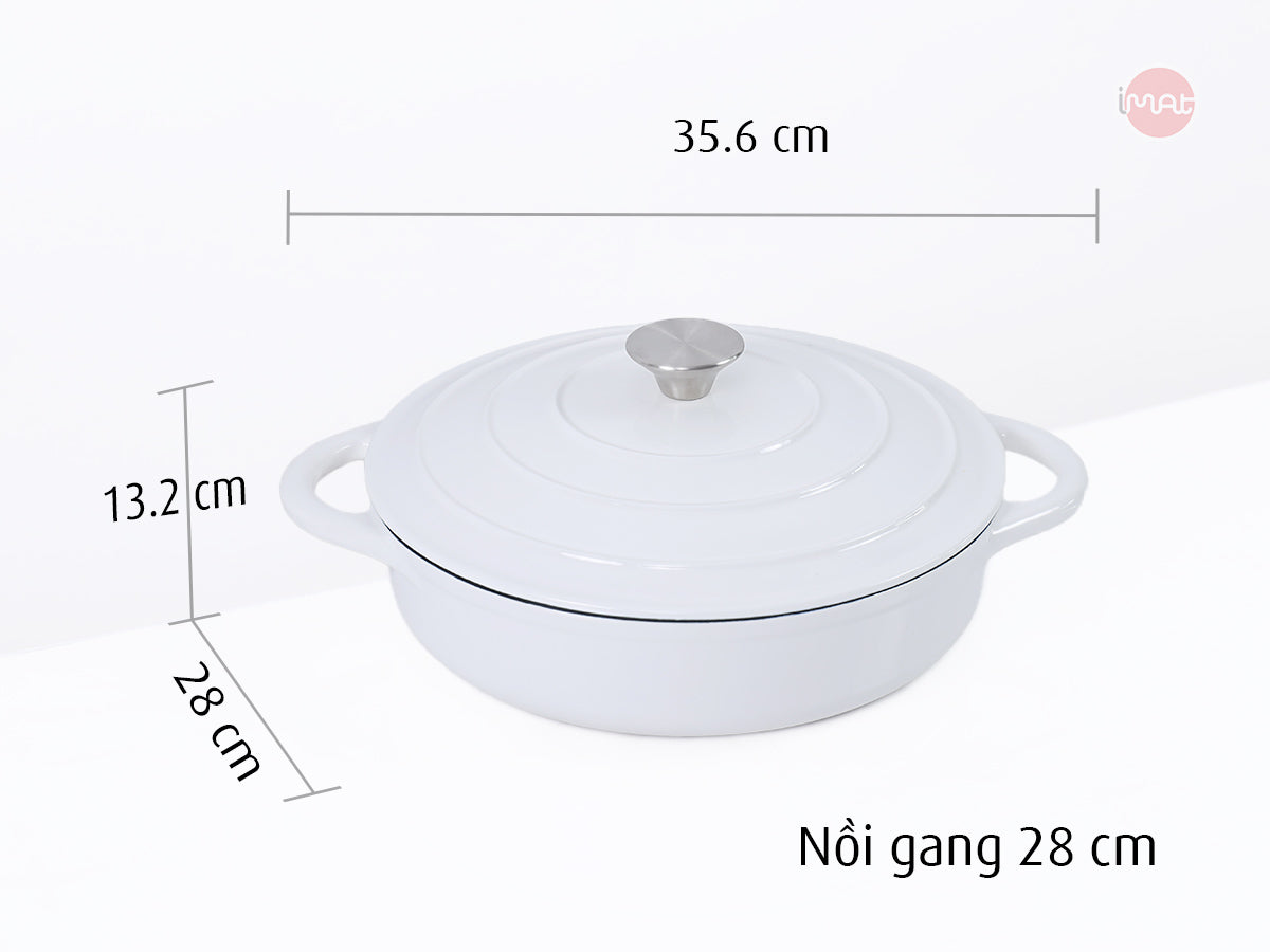 Nồi gang tráng men 28cm