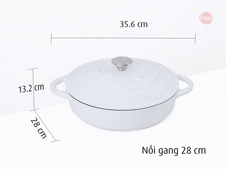 Nồi gang tráng men 28cm