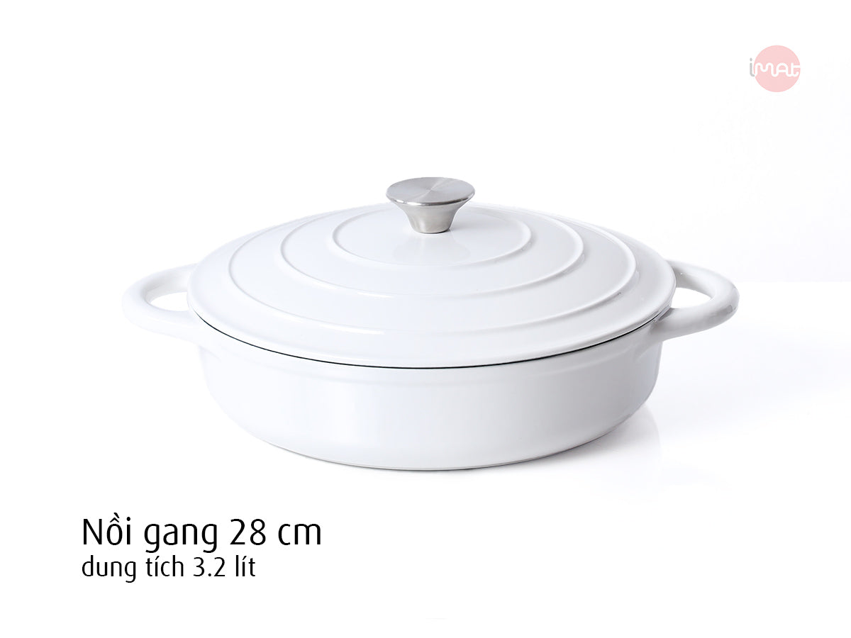 Nồi gang tráng men 28cm