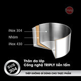 Bộ nồi chảo iNox cán rời 9 món - Không phủ lớp chống dính