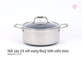 Bộ 5 nồi chảo iMat Hybrid lòng xanh