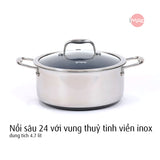 Bộ 5 nồi chảo iMat Hybrid lòng xanh