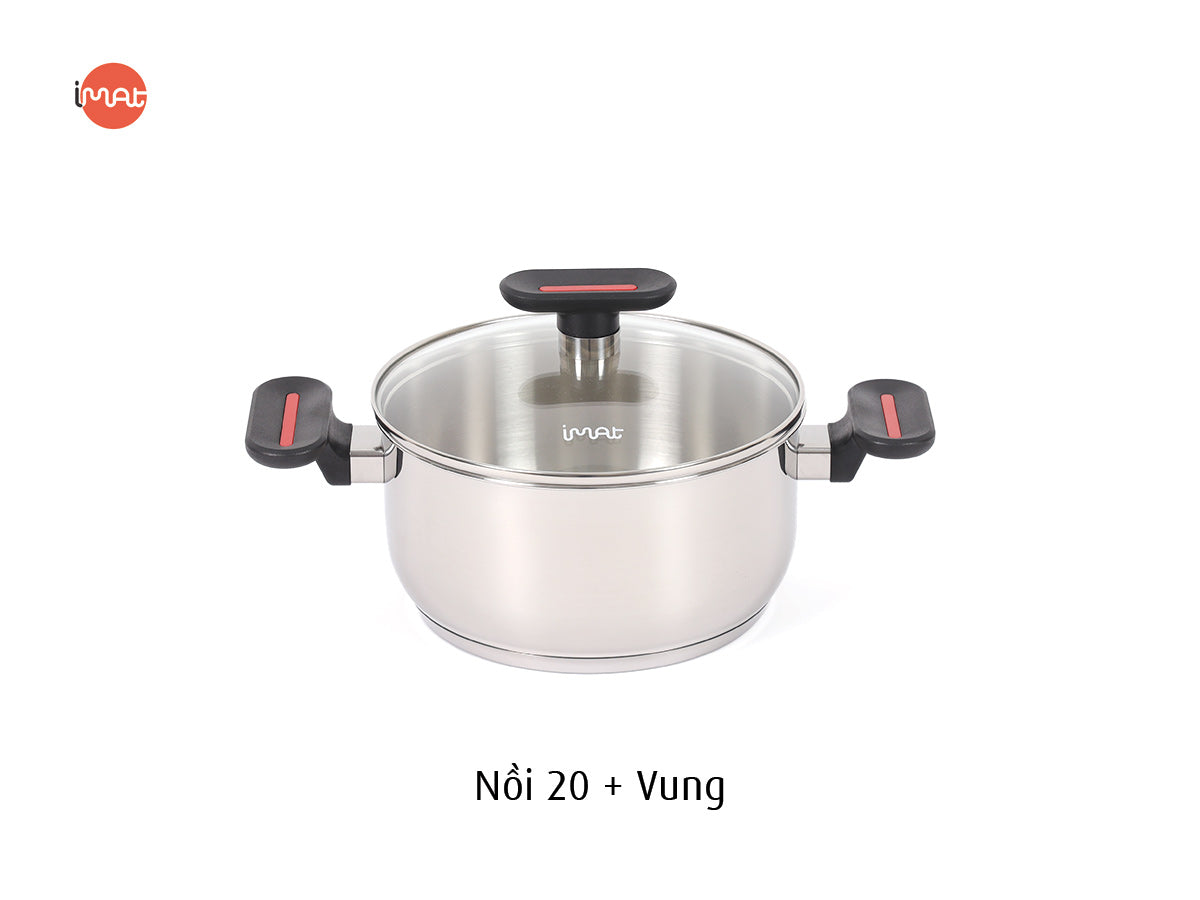 Bộ 5 nồi chảo iNox không chống dính ( đã bao gồm 35k ship)
