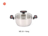 Bộ 5 nồi chảo iNox - Không phủ lớp chống dính