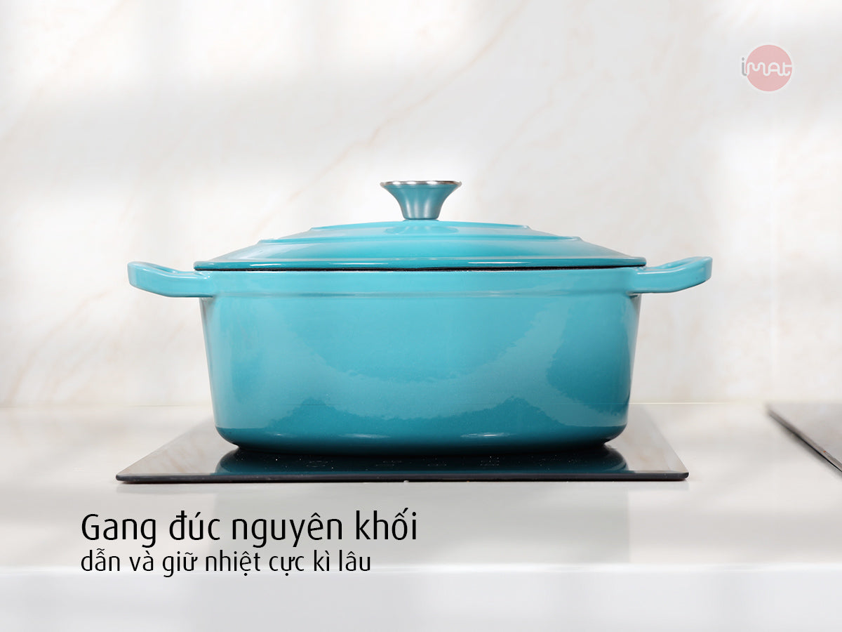 Nồi gang tráng men oval 30cm