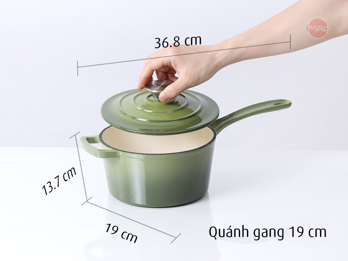 Quánh gang tráng men 19cm