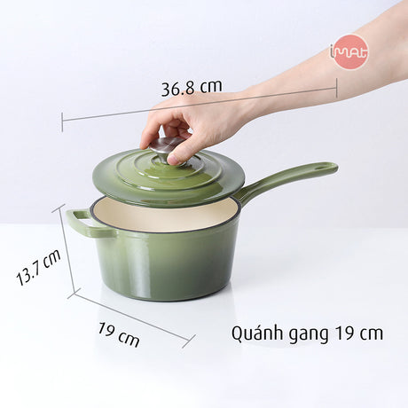 Quánh gang tráng men 19cm