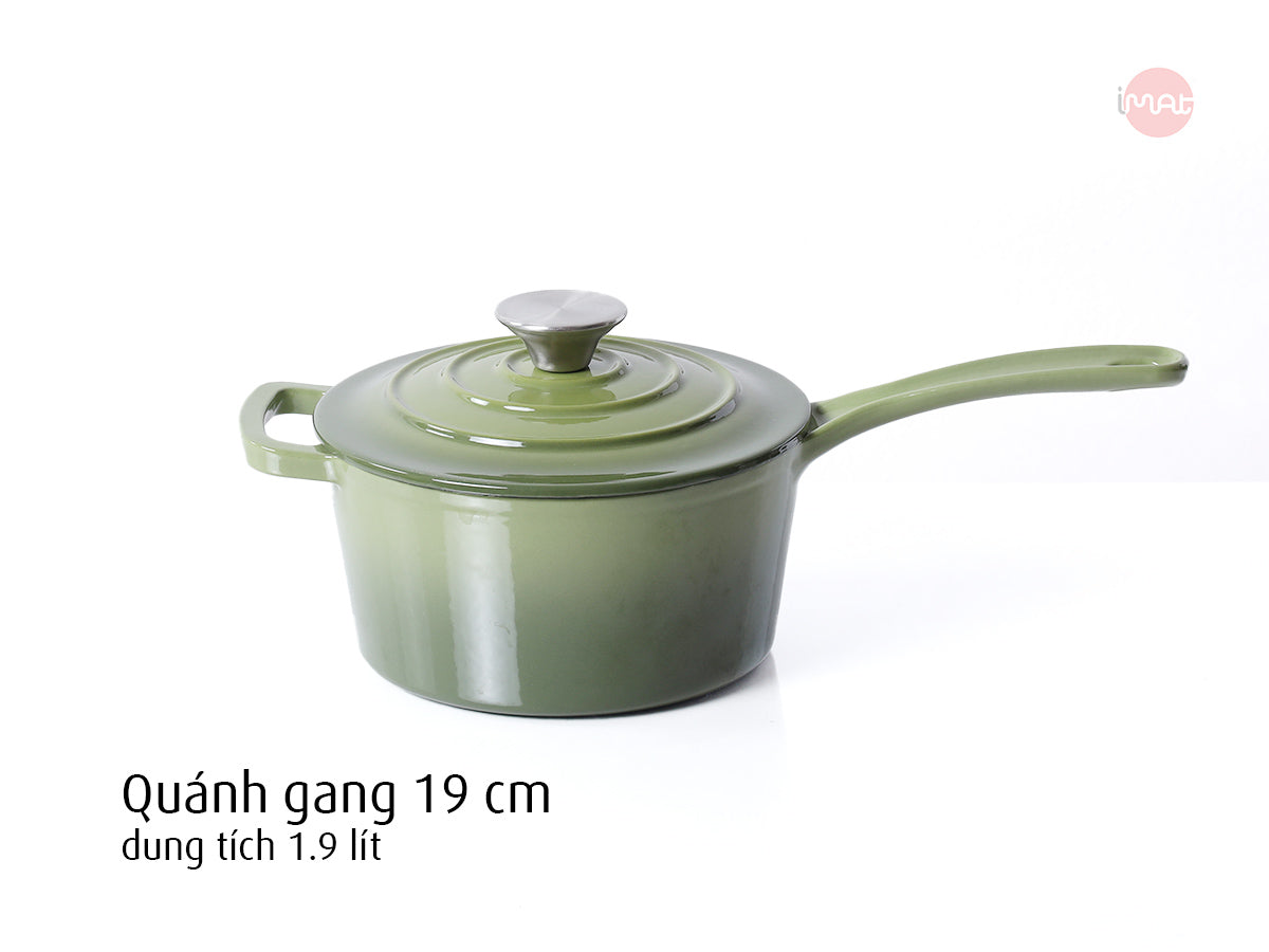 Quánh gang tráng men 19cm