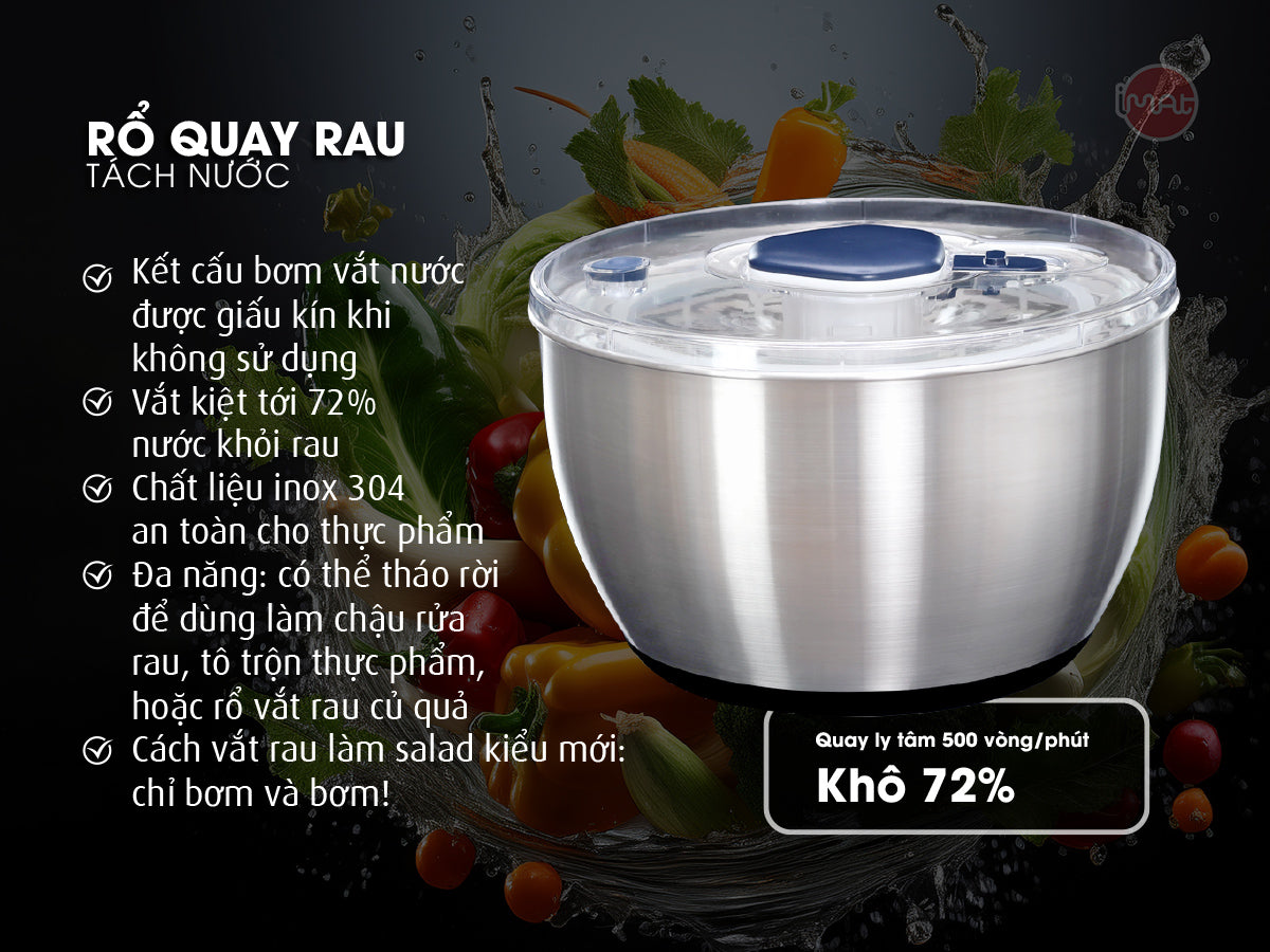 Rổ quay rau tách nước