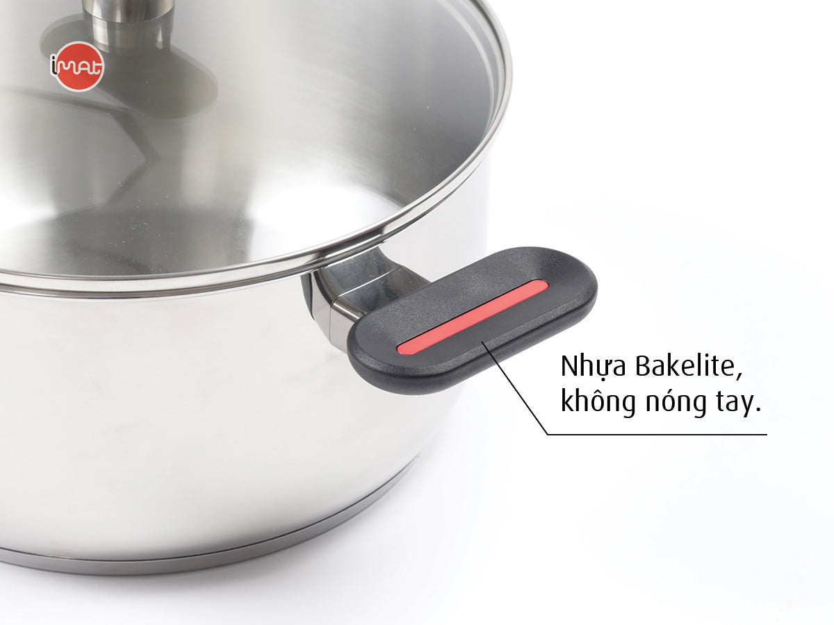 Bộ 5 nồi chảo iNox không chống dính ( đã bao gồm 35k ship)