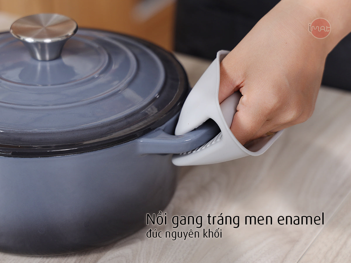 Nồi gang tráng men 20cm-22cm