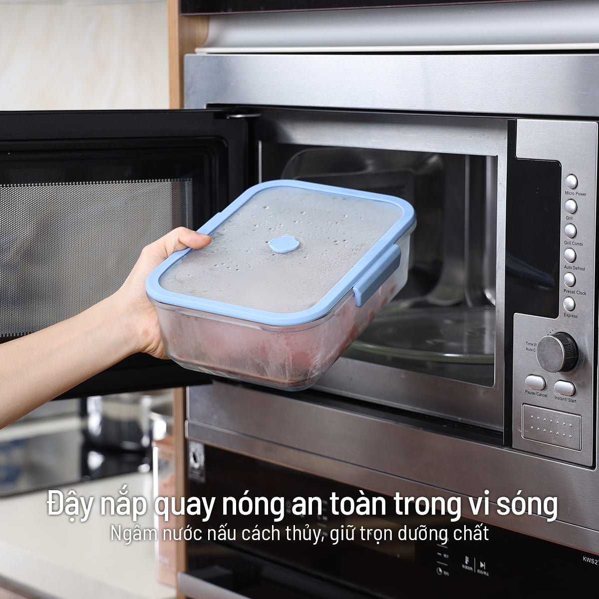 Hộp thuỷ tinh chân không VACU - Neoflam, Hàn Quốc: 570Ml, 950Ml,1.5L, 2.3L